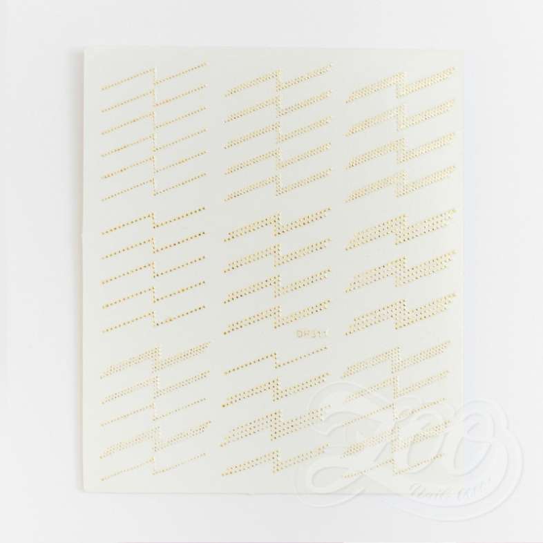 1413 Наклейки металлизированные молния золото 