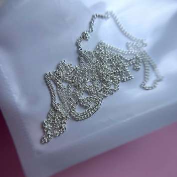 1779 Цепь для маникюра 0,8 мм серебро (50 см)