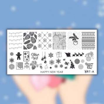 Пластина для стемпинга Art-A Happy New Year