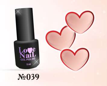 039 LOVE NAIL ГЕЛЬ ЛАК класса Premium  