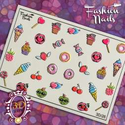 Fashion Nails Слайдер-дизайн 3D № 26