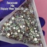 Стразы Swarovski HAPPY NEW YEAR AB MIX 144 шт (микс размеры)           