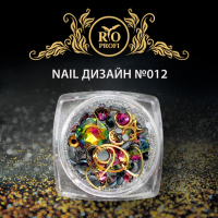 Rio Profi Nail дизайн в банке (стразы, металлические украшения, прозрачные бульонки) №12