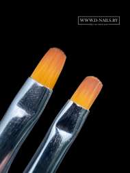 Кисть для полигеля розовая "круглая" Soline №4