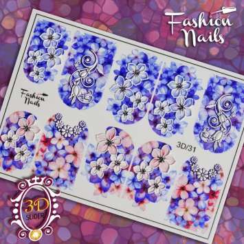 Fashion Nails Слайдер-дизайн 3D № 31