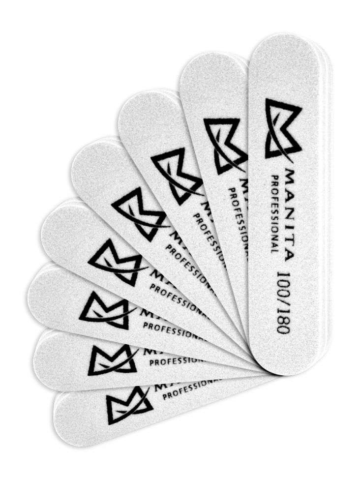 Бафик овал мини MANITA PROFESSIONAL 100/180 грит, БЕЛЫЙ