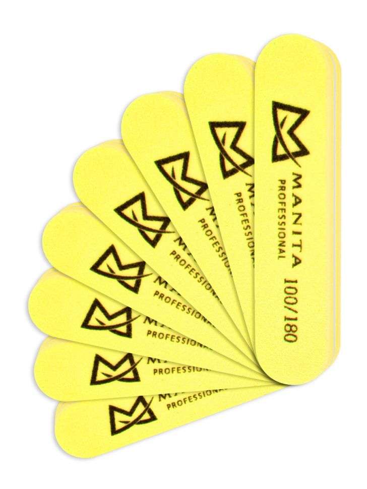 Бафик овал мини MANITA PROFESSIONAL 100/180 грит, ЖЕЛТЫЙ