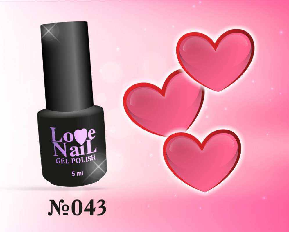 043 LOVE NAIL ГЕЛЬ ЛАК класса Premium   