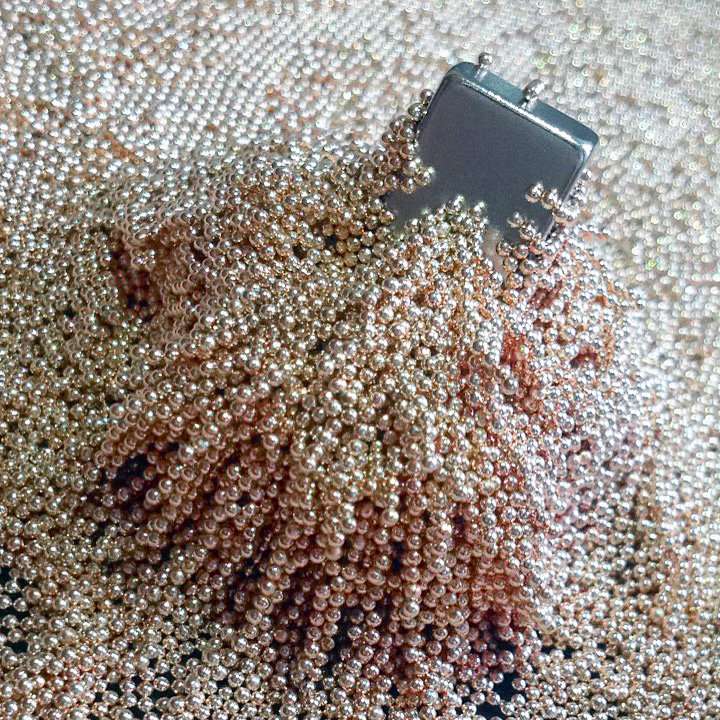 1161 Бульонки металлические розовое золото 0,8 мм (10 гр)  