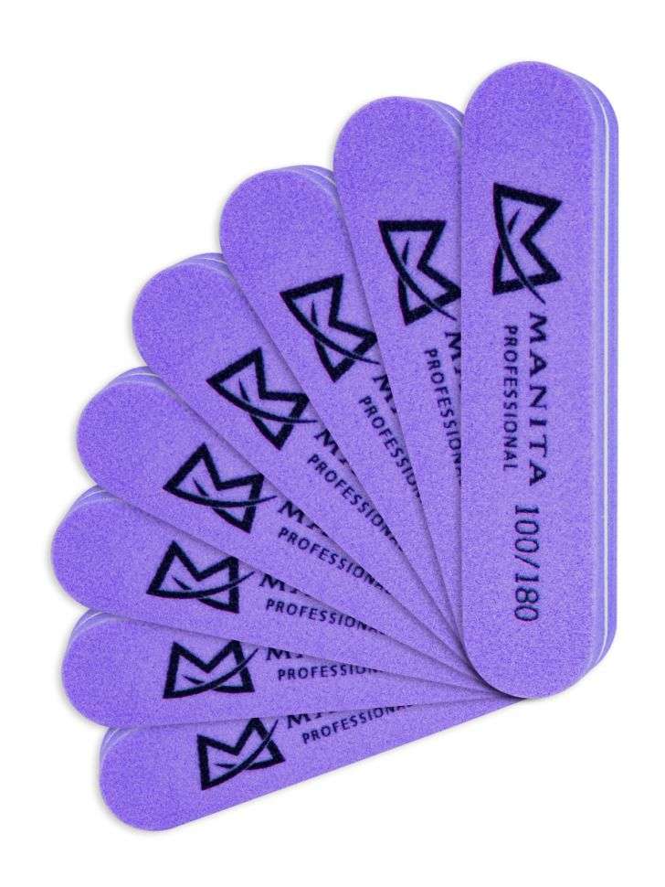 Бафик овал мини MANITA PROFESSIONAL 100/180 грит, ФИОЛЕТОВЫЙ