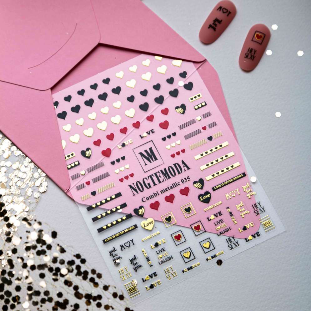 Наклейки Nogtemoda Combi Metallic № 035