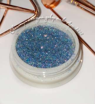 Светоотражающий декор микс нежно-голубой Арт.7092