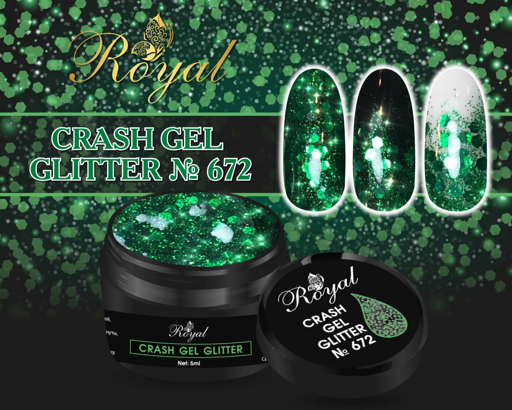672 CRUSH GEL GLITTER Royal 5 ml   