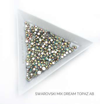 Стразы Swarovski DREAM TOPAZ AB MIX 1440 шт (микс размеры)    
