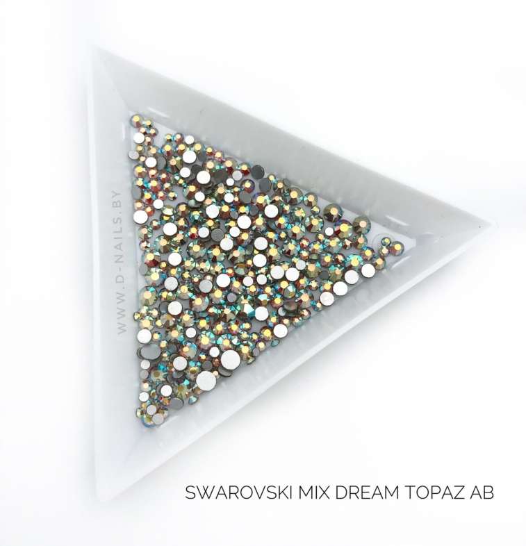 Стразы Swarovski DREAM TOPAZ AB MIX 1440 шт (микс размеры)    