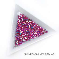 Стразы Swarovski SIAM AB MIX 144 шт (микс размеры)   