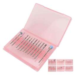 Бокс для фрез прозрачно-розовый