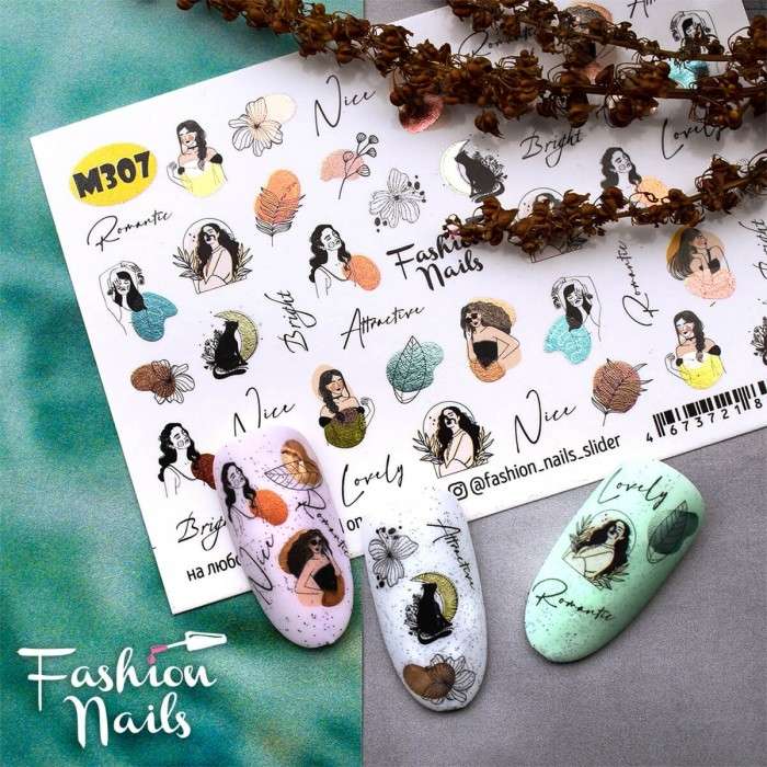 Fashion Nails Слайдер-дизайн METALLIC № 307