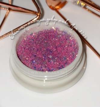 Светоотражающий декор микс сиренево-розовый Арт.7094