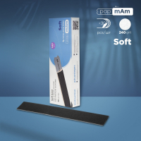 Сменные файлы papmAm для пилки прямой (на мягкой основе) Staleks Pro Expert 20, 240 грит (30 шт)   
