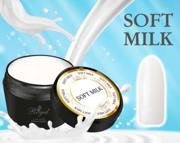 Молочный гель ROYAL SOFT MILK — нежный молочный оттенок для нюдового маникюра