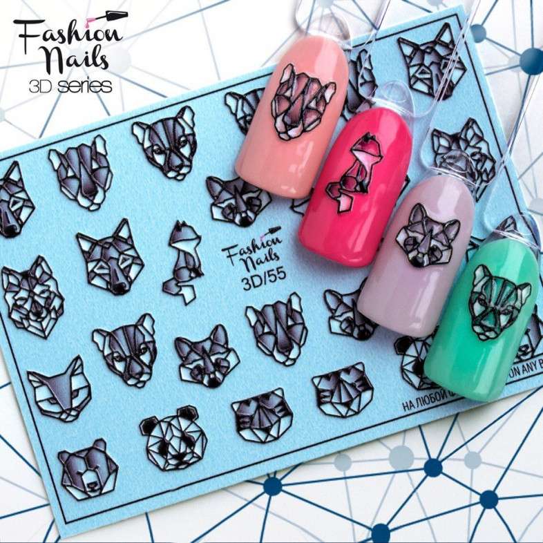 Fashion Nails Слайдер-дизайн 3D № 55