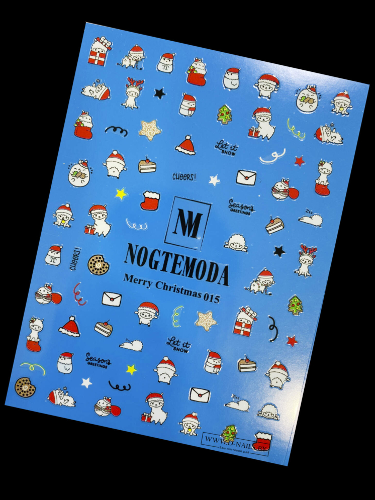 Наклейки Nogtemoda Merry Christmas № 015