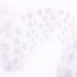 1459 Фольга переводная 4*50 см новогодняя прозрачная белая 