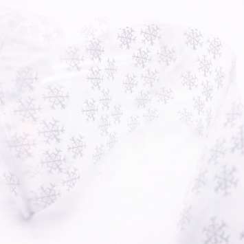 1459 Фольга переводная 4*50 см новогодняя прозрачная белая 