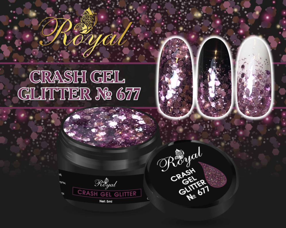 677 CRUSH GEL GLITTER Royal 5 ml     