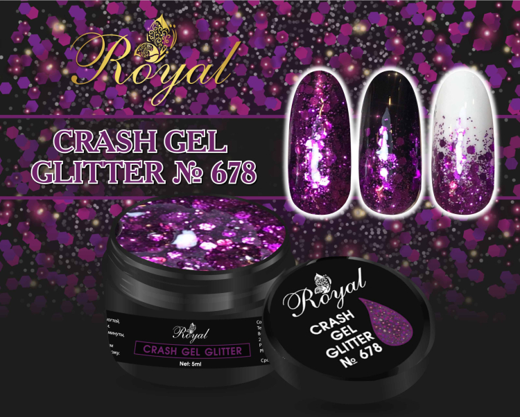 678 CRUSH GEL GLITTER Royal 5 ml      