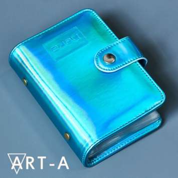 Сумочка для пластин 12*6см мираж голубой