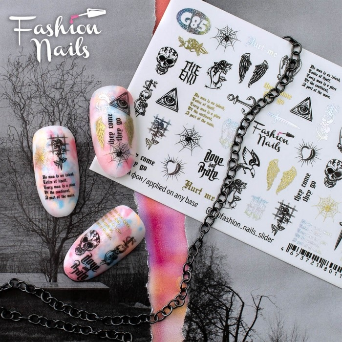 Fashion Nails Слайдер-дизайн GALAXY № 85