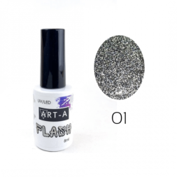 Светоотражающий гель-лак Art-A серия Flash 001, 8ml
