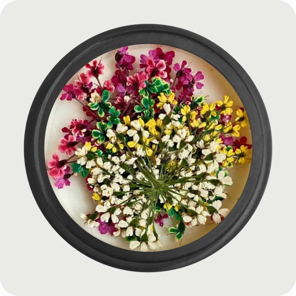 Сухоцветы микс 5453 (белый, зеленый, желтый, розовый, фуксия)