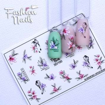 Fashion Nails Слайдер-дизайн 3D № 100