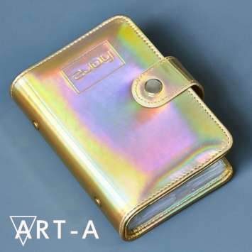 Сумочка для пластин 12*6см мираж золотой