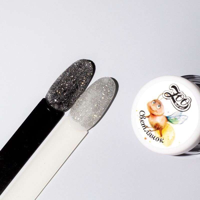 1601 Светоотражающий глиттер "Светлячок" 1 г светлое серебро