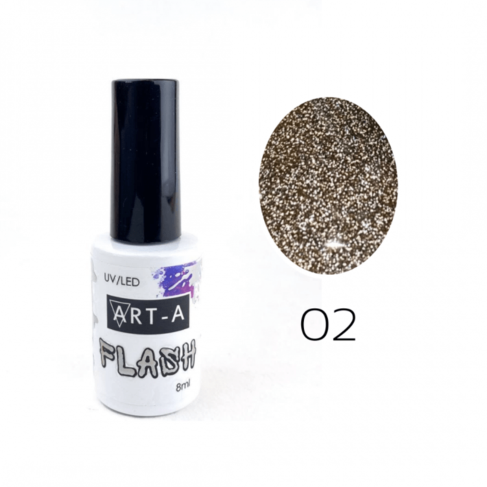 Светоотражающий гель-лак Art-A серия Flash 002, 8ml 