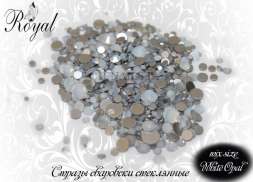 Стразы White Opal 100шт микс размеры