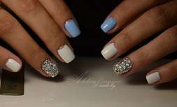 Стразы White Opal 100шт микс размеры