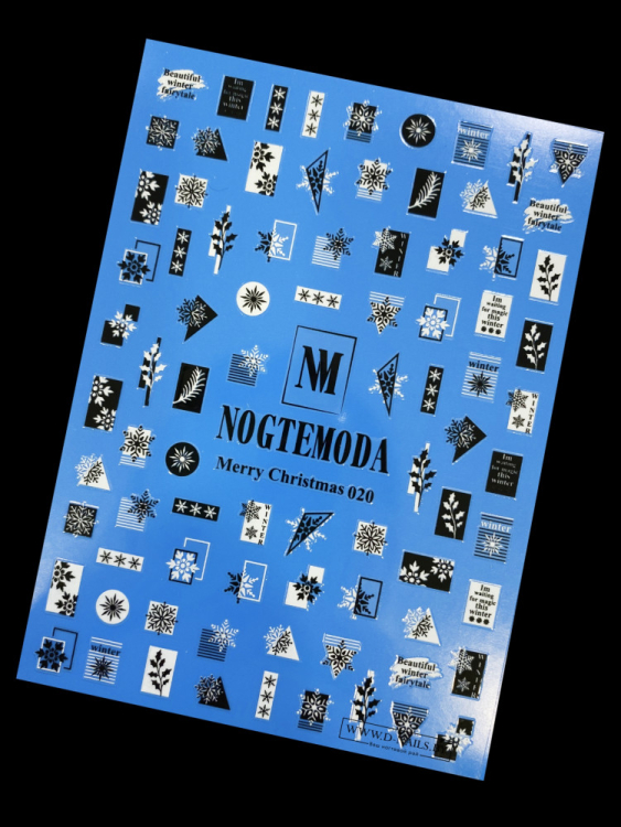 Наклейки Nogtemoda Merry Christmas № 020