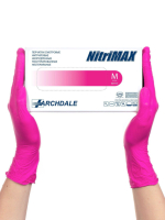 Перчатки нитриловые Nitrimax фуксия 50 пар упаковка размер S