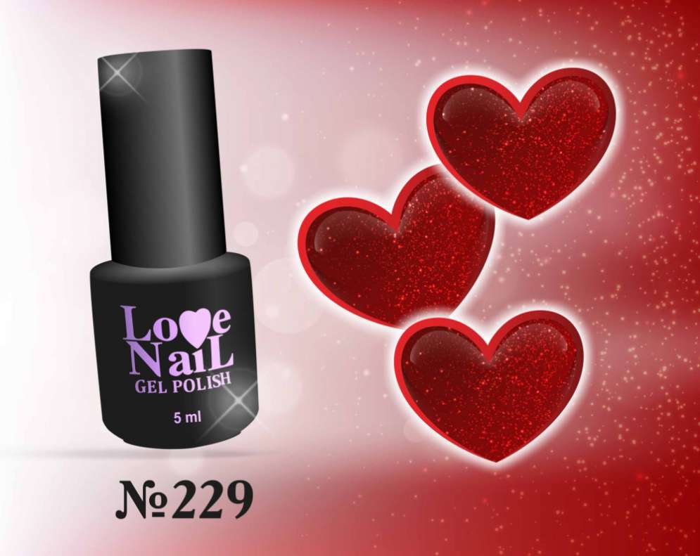 229 LOVE NAIL ГЕЛЬ ЛАК класса Premium                      