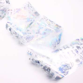 1464 Фольга переводная 4*50 см хром голография разводы