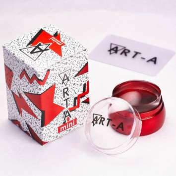 Штамп красный мини, силиконовый 3,5 см. +скрапер 