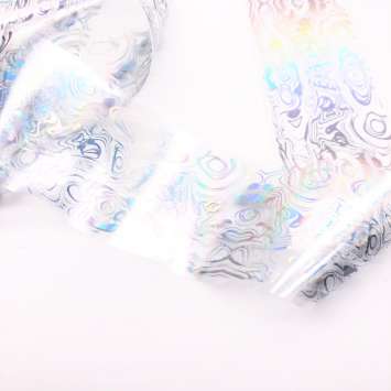 1465 Фольга переводная 4*50 см хром голография разводы 