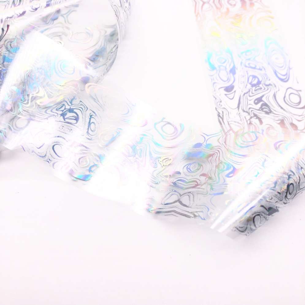 1465 Фольга переводная 4*50 см хром голография разводы 