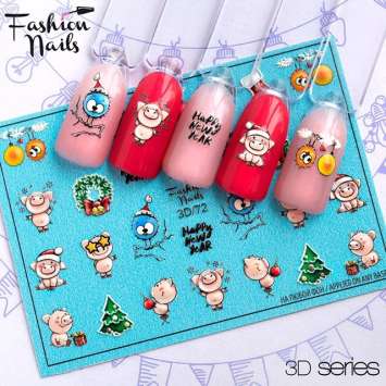 Fashion Nails Слайдер-дизайн 3D № 72