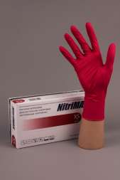 Перчатки нитриловые Nitrimax красные 50 пар упаковка размер S